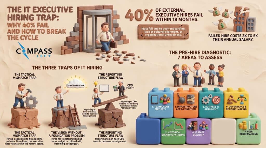 THE IT EXECUTIVE HIRING TRAP: WHY 40% FAIL AND HOW TO BREAK THE CYCLE THE IT EXECUTIVE HIRING TRAP: WHY 40% FAIL AND HOW TO BREAK THE CYCLE