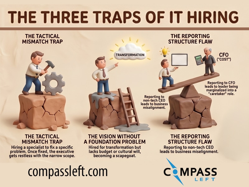 THREE-TRAPS of IT HIRING - COMPASS LEFT THREE-TRAPS of IT HIRING - COMPASS LEFT